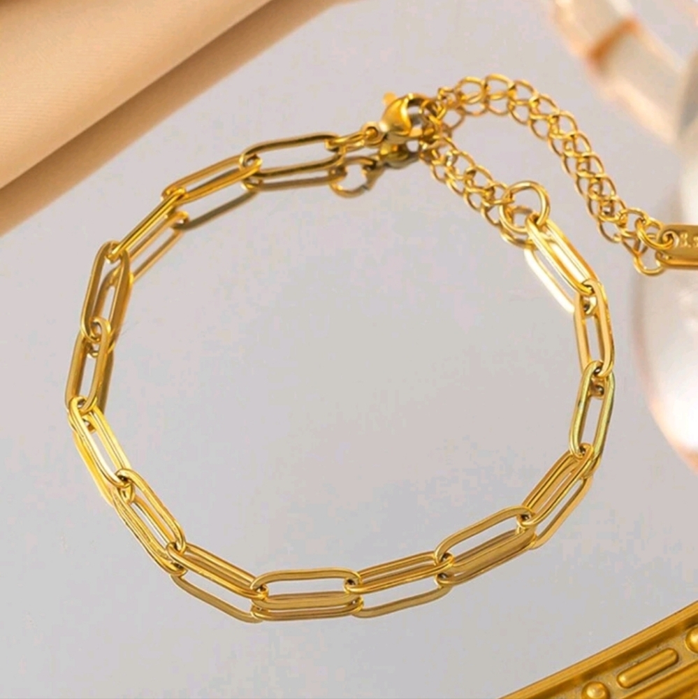 NEW Stainless Steel Paperclip Bracelet